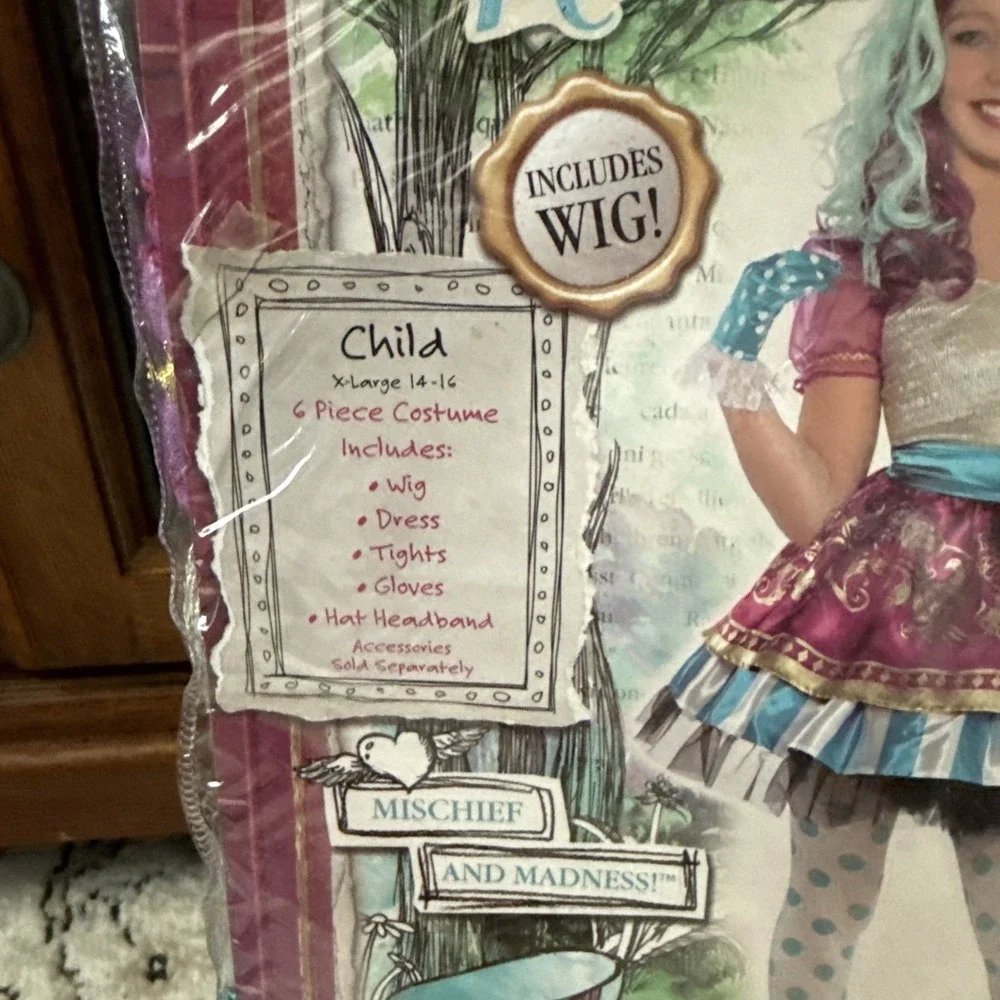 Madeline Hatter Ever After High Child Costume Size X. Large 2014 Cosplay